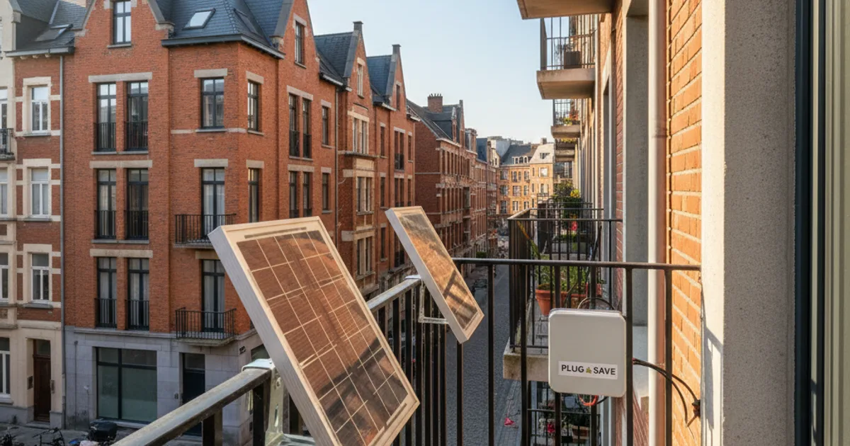 Balkonzonnepanelen in België: mag het en loont het in 2026? Zonnepanelen op een balkonsluning van een Belgisch appartement