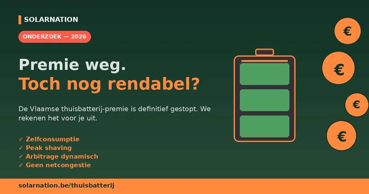 Premie thuisbatterij gestopt: is een batterij in 2026 nog rendabel? Premie thuisbatterij gestopt - nog rendabel?