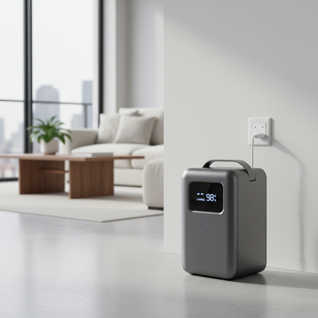 Stekkerbatterij: plug-and-play thuisbatterij zonder installatie Stekkerbatterij: plug-and-play thuisbatterij zonder installatie — compact, draagbaar en ideaal voor huurders en appartementen — Solarnation